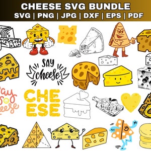 Pakiet SVG sera\ Ser SVG\ Clipart sera\ Pliki do cięcia sera dla sylwetki\ Pliki dla Cricut\ Wektor sera\ Svg\ Dxf\ Png\ Eps\ Projekt