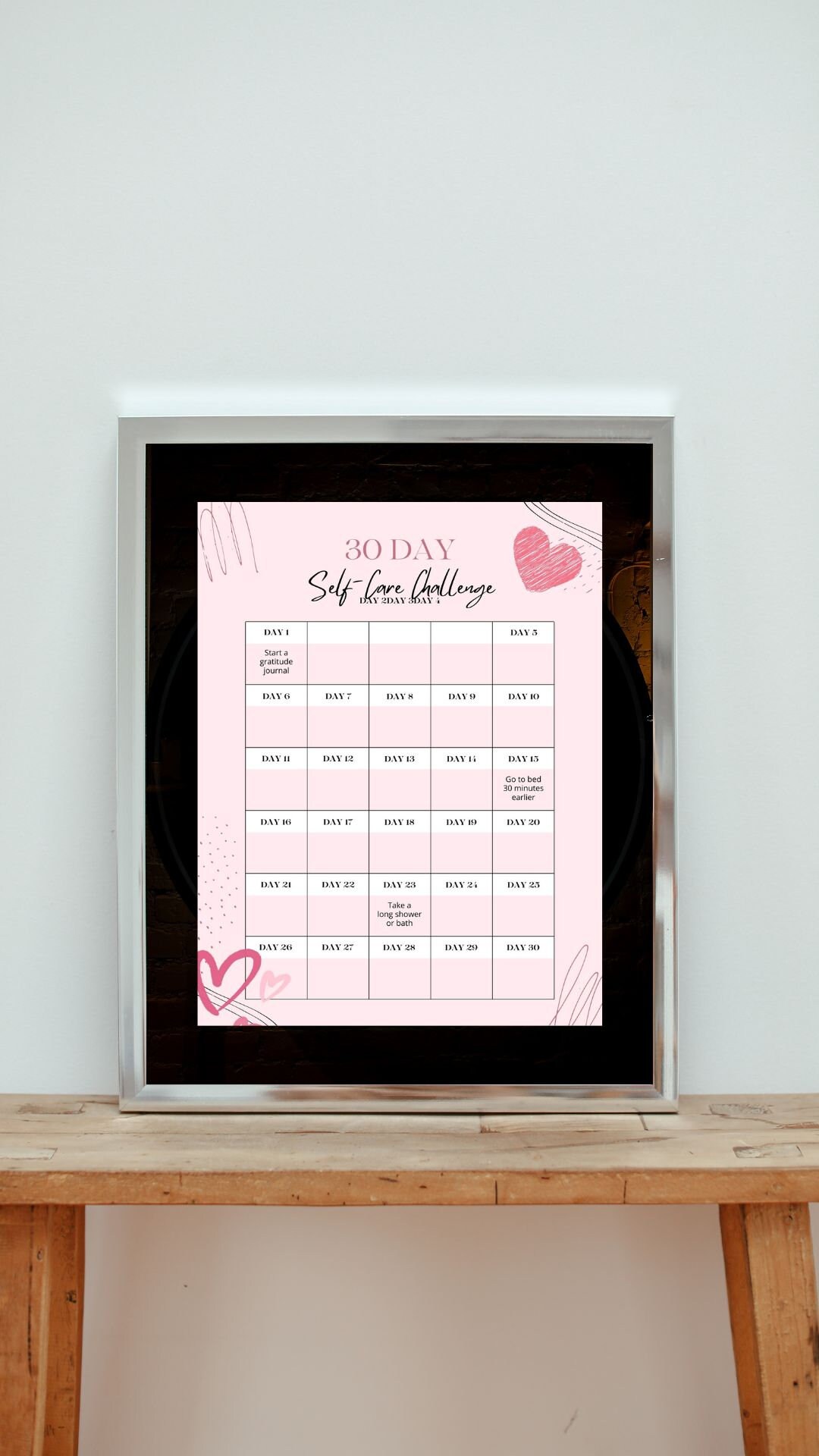 30 Day Self Care Wellness Tracker - Etsy