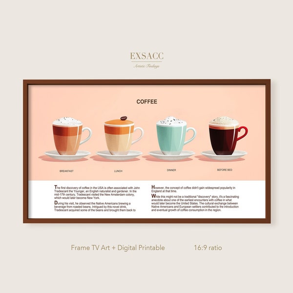 Home Decor Coffee Bar Samsung Frame TV Art, Coffee Poster Desktop Wallpaper, plus High quality printable digital download