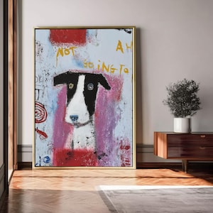 Spaß abstrakter Hund druckbare Wandkunst bunte digitale Download, Pop-Graffiti-Kunst