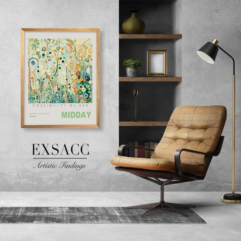 Sage Green Wall Art PRINTABLE Poster Fluid Green Blue Etsy