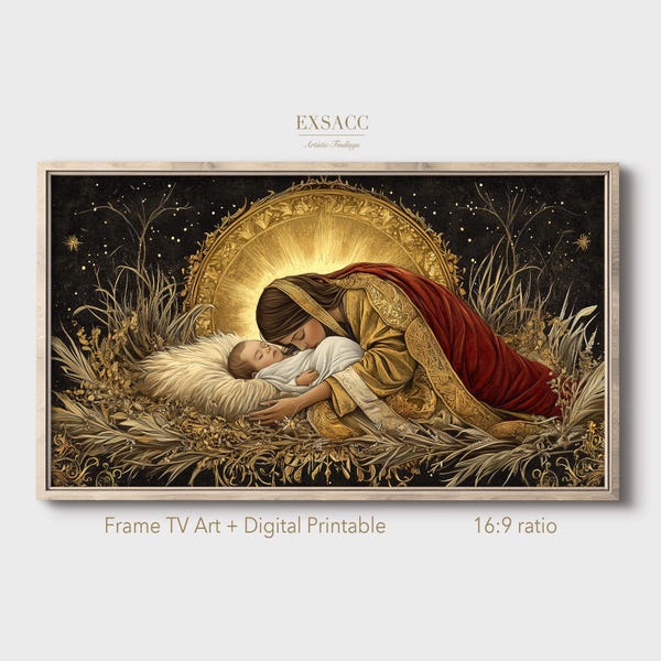 O Holy Night Nativity Art for Samsung Frame TV and Printable (Digital Downloads)