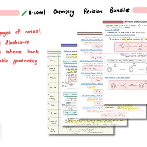 ULTIMATE A-Level Chemistry Revision Bundle Complete Notes Flashcards Mark Scheme Bank Goodnotes image 1