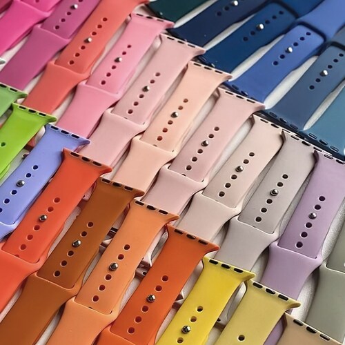Premium Color Leather Band for Apple Watch Series Ultra 8 7 6 Etsy