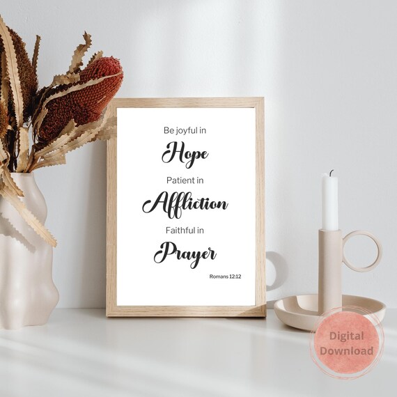 Bible Verse Wall Art Print Scripture Art Be Joyful Scripture Etsy