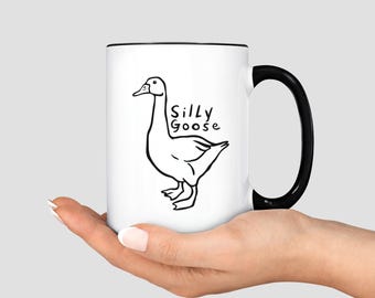 Silly Goose Mug, Silly Goose On The Loose Coffee Cup, Funny Goose Lover Coffee Mug, Viral Meme Silly Mugs, Simple Silly Goose Birthday Gift