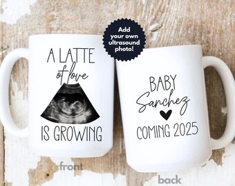Custom Ultrasound Picture Gifts, Pregnancy Keepsake Coffee Mug, Congrats Pregnancy Gift, Custom Pregnancy Announcement Cup, Custom Photo Mug