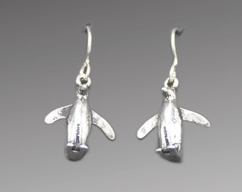 Penguin Earrings, intricately designed Handcrafted Silver Jewelry Endangered Species