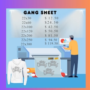 DTF Gang Sheet, Custom DTF Transfers, Wholesale Gang, Bulk DTF Sheets, Ready To Press,Direct to Film Transfer,Personalized Heat Print