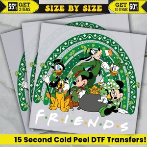 Mickey Disney St Patricks Day Ready To Press, Dtf Transfer, Heat Press, Cold Peel Dtf Transfer,