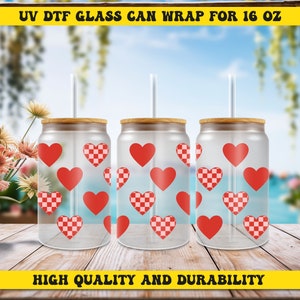 Heart Ready to Apply UV DTF, Ready For Press, Cup Wrap UV Dtf, Uv Dtf Transfers, Mug Sticker, Tumbler Ready To Apply