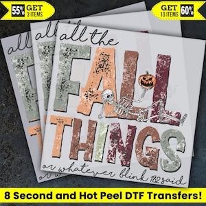 All The Fall Things Ready To Press, Dtf Transfer, Heat Press, Hot Peel Dtf Transfer