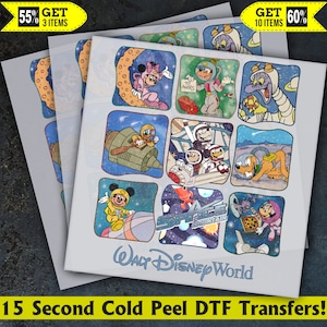 All Disney Characters Mickey Ready To Press, Dtf Transfer, Heat Press, Hot Peel Dtf Transfer,