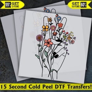 Peace Hippie Ready To Press, Dtf Transfer, Heat Press, Hot Peel Dtf Transfer,