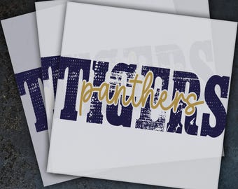 Custom School Mascot DTF Transfers, Ready To Press, Sports Cheer Team, Football Time