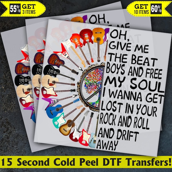Oh Give Me The Beat Hippie Ready To Press, Dtf Transfer, Heat Press, Cold Peel Dtf Transfer,