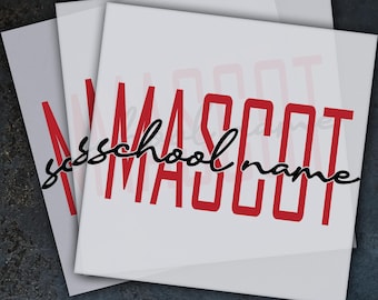 Custom School Mascot DTF Transfers, Customizable Name Ready To Press, Sports Cheer Team