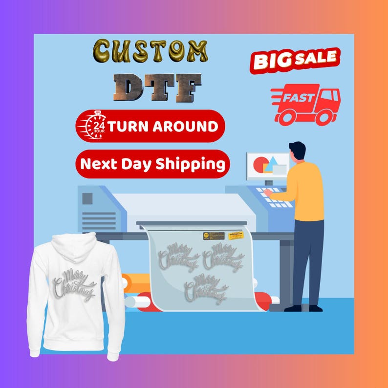 DTF Gang Sheet, Custom DTF Transfers, Wholesale Gang, Bulk DTF Sheets, Ready To Press,Direct to Film Transfer,Personalized Heat Print Bild 4