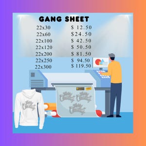 DTF Gang Sheet, Custom DTF Transfers, Wholesale Gang, Bulk DTF Sheets, Ready To Press,Direct to Film Transfer,Personalized Heat Print