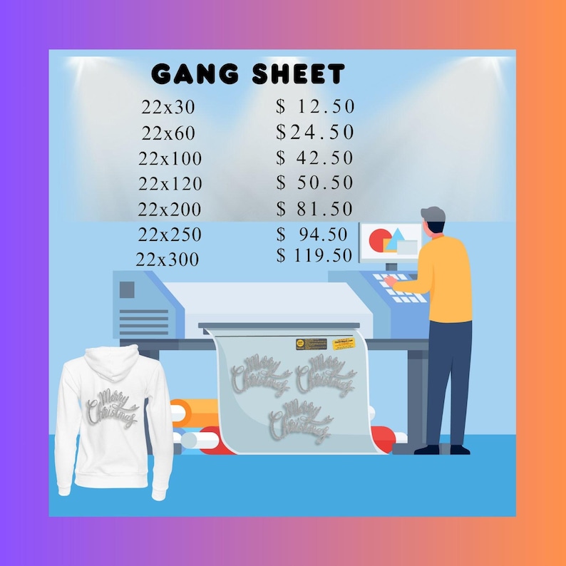 DTF Gang Sheet, Custom DTF Transfers, Wholesale Gang, Bulk DTF Sheets, Ready To Press,Direct to Film Transfer,Personalized Heat Print Bild 1