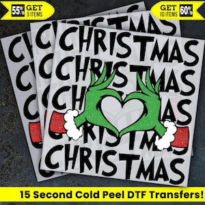 Christmas Hand Dtf Transfer, Merry Christmas, Middle Finger, Ready To Press, Dtf Transfer, Heat Press, Hot Peel Dtf Transfer,