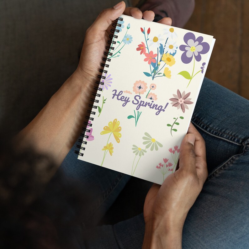 Spring Flowers Spiral Notebook, Diary, Journal, Size: 5.25″ × 8.25.