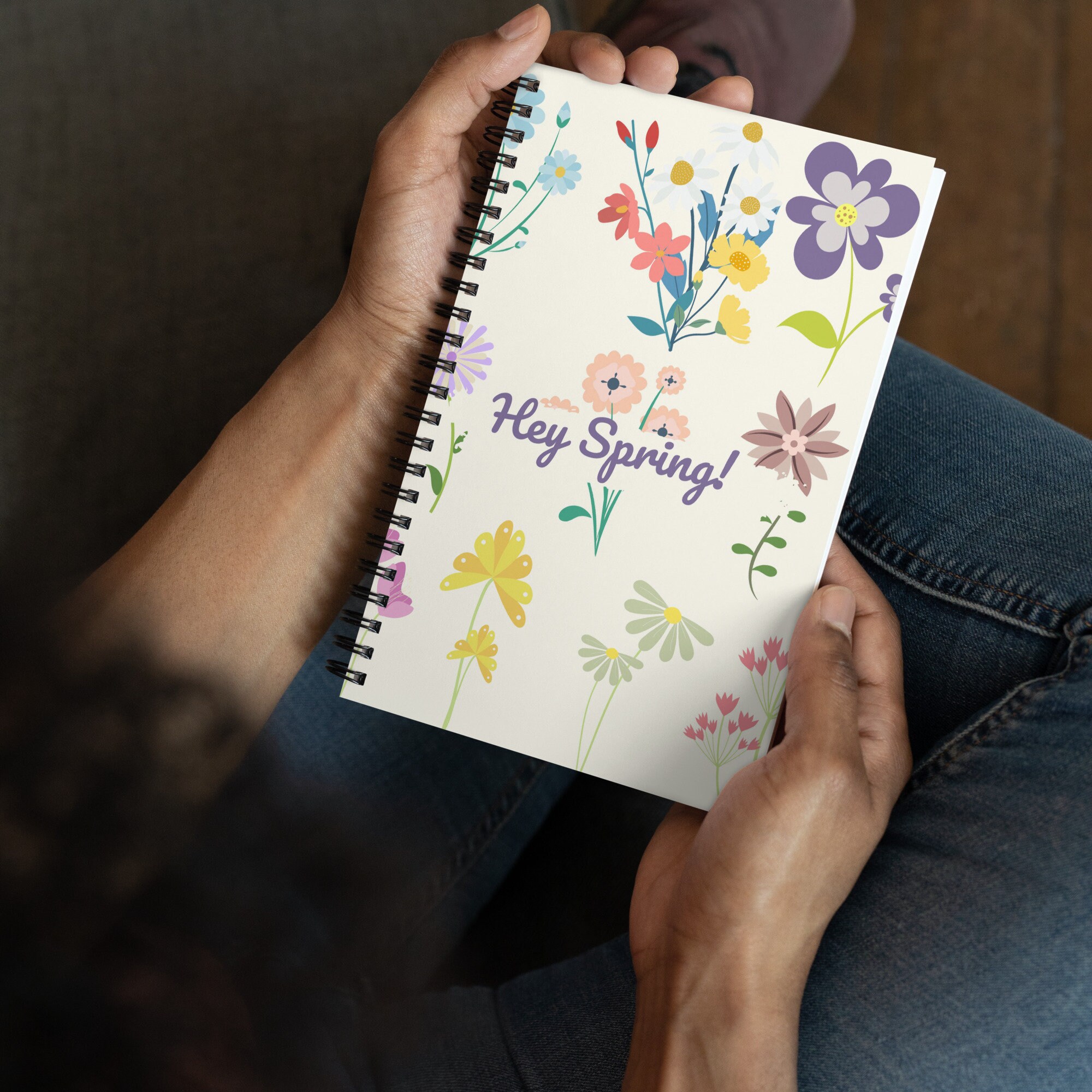 Spring Open Diary Spring Flowers Spiral Notebook, Diary, Journal, Size: 5.25″ × 8.25.