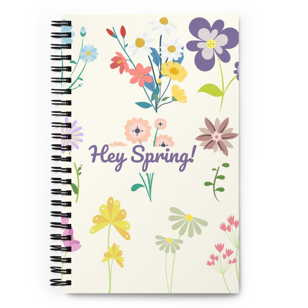 Spring Pinterest Diary Spring Flowers Spiral Notebook, Diary, Journal, Size: 5.25″ × 8.25.