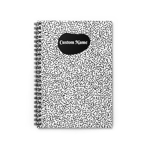 Cahier à spirales personnalisable - Papeterie personnalisable, journal avec lignes lignées élégant, prise de notes tendance, cadeau pour étudiants, minimalisme
