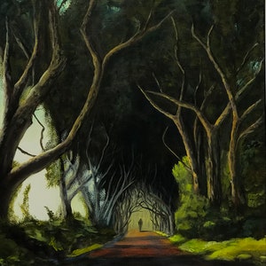 Waldspaziergang - 13 x 18 cm, Hochwertige Kunst Grußkarte mit Umschlag - Format der original Ölgemälde von Dennis Williams