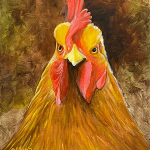 Here's Lookin' at You - 5 x 7 pouces, carte de voeux artistique de haute qualité avec enveloppe - format de peintures à l'huile originales de Dennis Williams