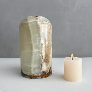 Green Onyx Stone Cremation Urn for Human or Pet Ashes, Ash container, Cremation vessel, Urn 25 cubic inches, Keepsake urn