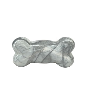 Hand-Carved Marble Stone Dog Urn: Pet Cremation Vessel