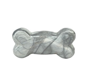 Hand-Carved Marble Stone Dog Urn: Pet Cremation Vessel