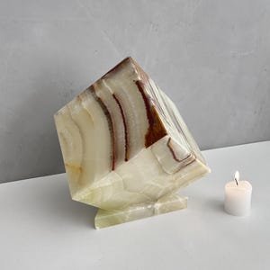 Natural Green and Copper Onyx Stone Individual Urn - 280 cubic inches