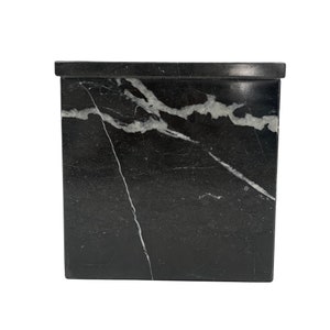 Beautiful Black Marble Cremation Urn for Human or pet Ashes, Ash container, Cremation vessel