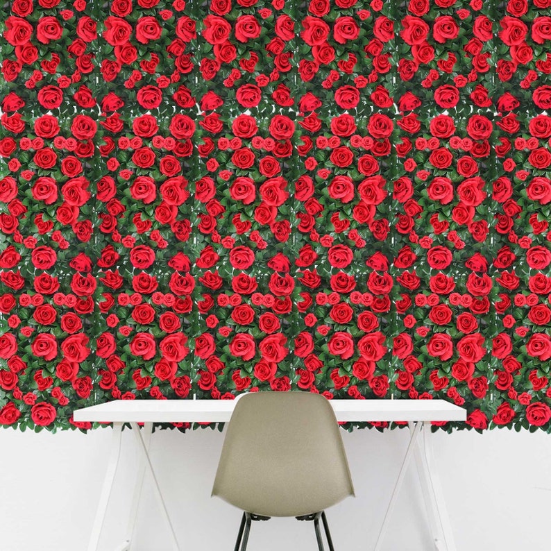 3 Sq Ft Silk Rose Flower Wall Panel for Birthday Party Baby Etsy