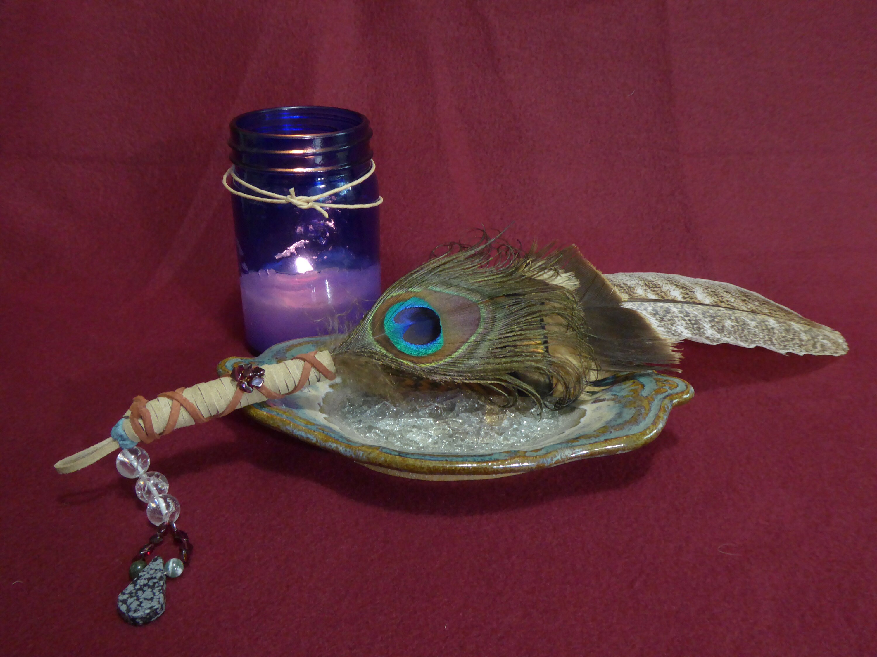 Smudging Feather Altar Feather Cleansing Wand Purification Etsy