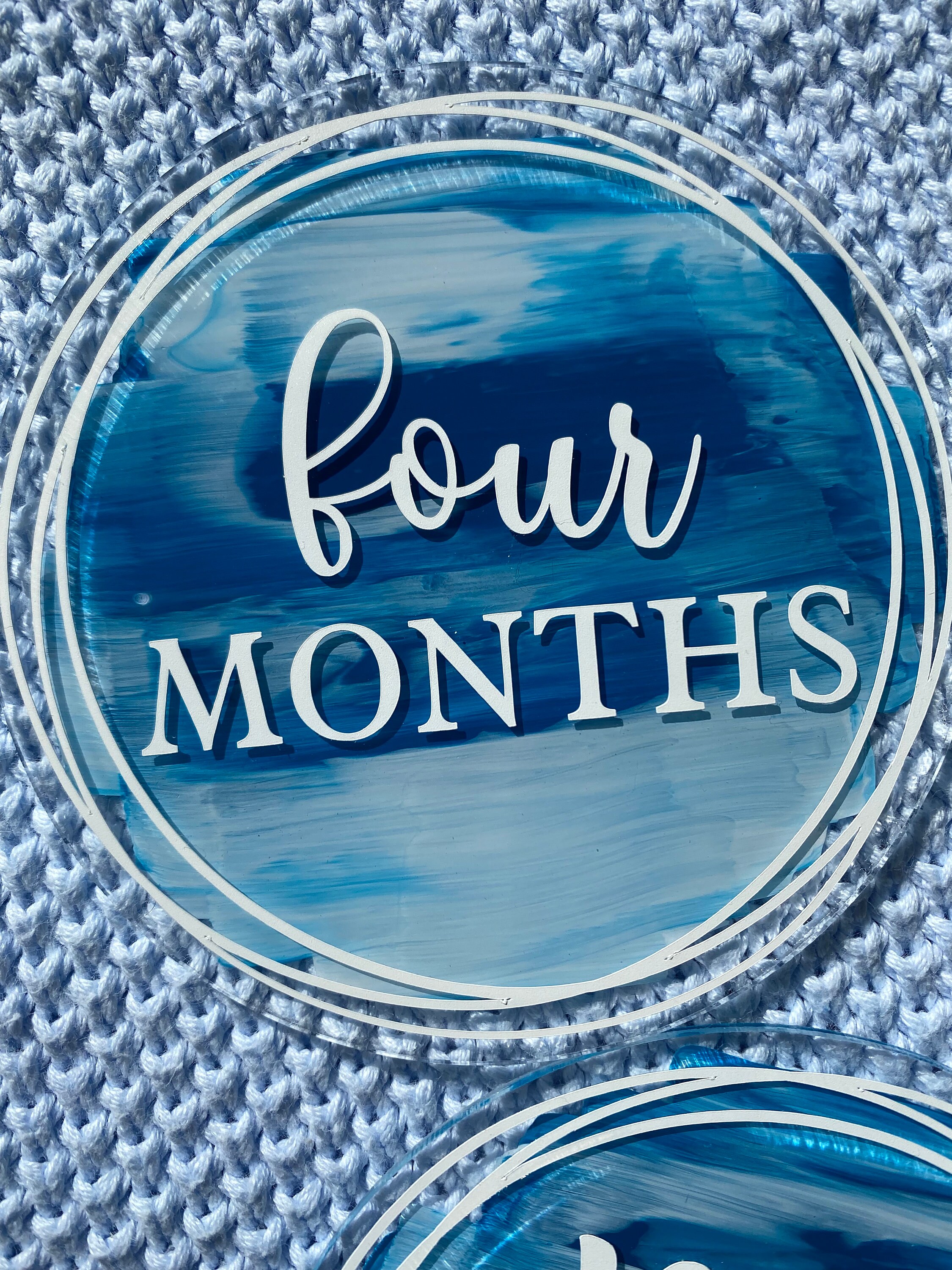 Acrylic Baby Milestone Round Discs | Baby Monthly Milestone Markers ...