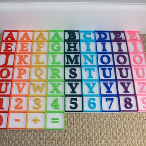 Bloques de letras para niños, bloques de ortografía, bloques de aprendizaje para niños, bloques educativos impresos en 3d personalizados, bloques apilables para niños pequeños
