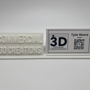 Visitekaarthouder met logo/bedrijfsnaambijlage 2-in-1 combo-kaarthouder en bedrijfsnaamplaatsing Op maat 3D-geprint voor bedrijven