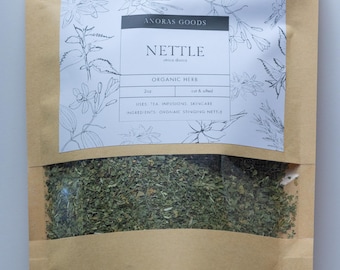 Organic Nettle Leaf Herbal Tea, Northwest Wild Stinging Nettle