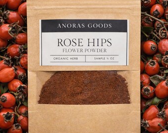 Rose Hips Flower Powder- Organic herb, Tea powder, Skincare use, Base product