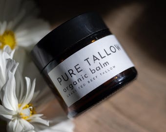 Organic Grass Fed Tallow Balm, Natural Skin Moisturizer
