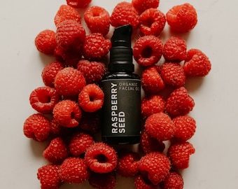 Aceite facial orgánico de semilla de frambuesa / Antioxidante, protección UV