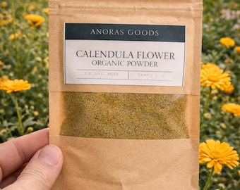 Calendula Flower Organic Powder- holistic use, skincare use, base product