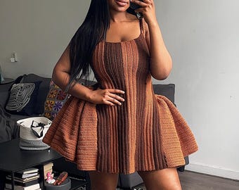 Crochet Dress pattern( flare mini dress)