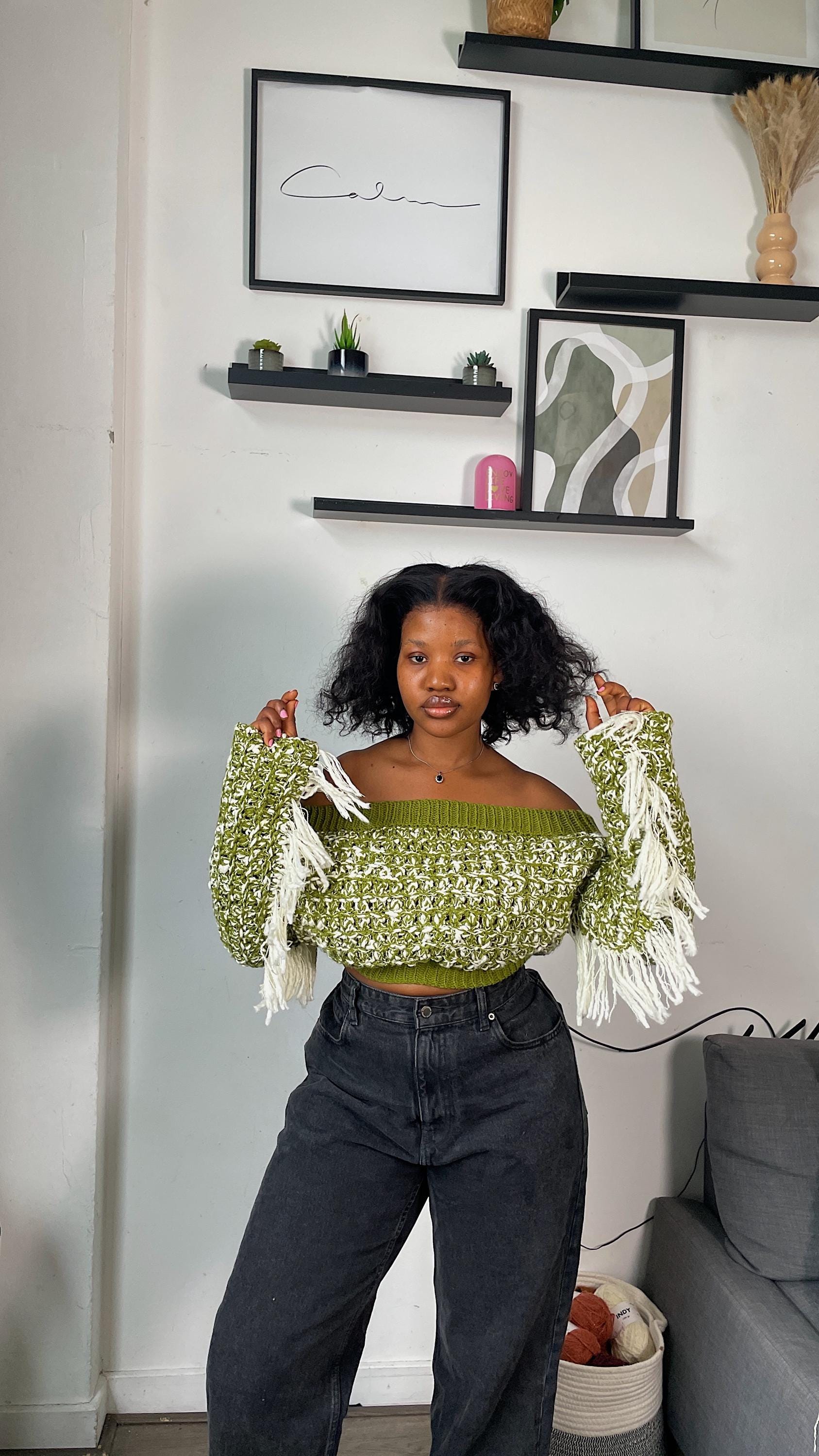 Crochet Off-shoulder Fringe Top Pattern - Etsy UK