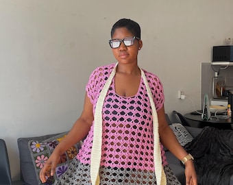 Crochet open shell free dress