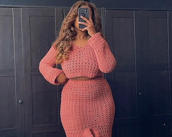 Crochet lace skirt pattern